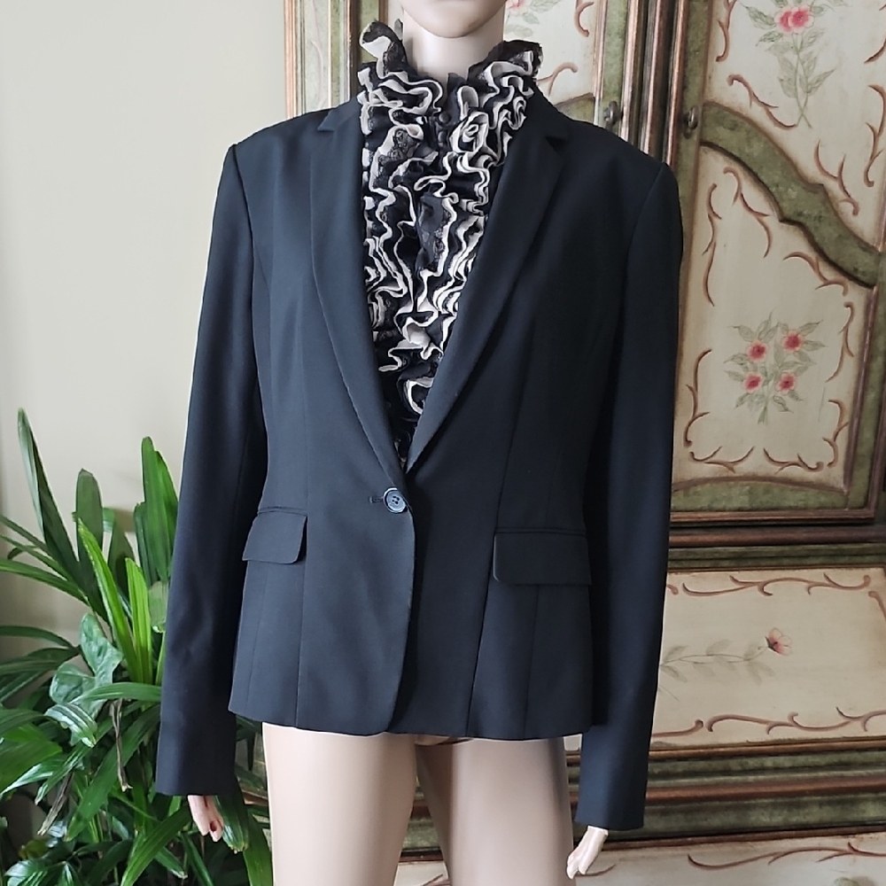 Ann Taylor 10 Career Blazer Black